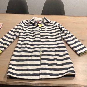 Merona navy striped winter coat